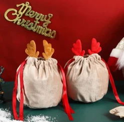 Merkloos Kerstsokken></noscript>Kerstsok Hond / Kat - Kerst Cadeau Zakje Voor De Hond / Kat Inclusief Kerststrikje - Feeststrik Hond / Kat