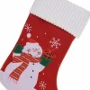 Merkloos Kerstsokken>Kerstsok Met Sneeuwpop 46 Cm - Kerstversiering