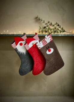 Merkloos Kerstsokken>Kerstsok Open Haard - 45 Cm Groot - 1 Exemplaar