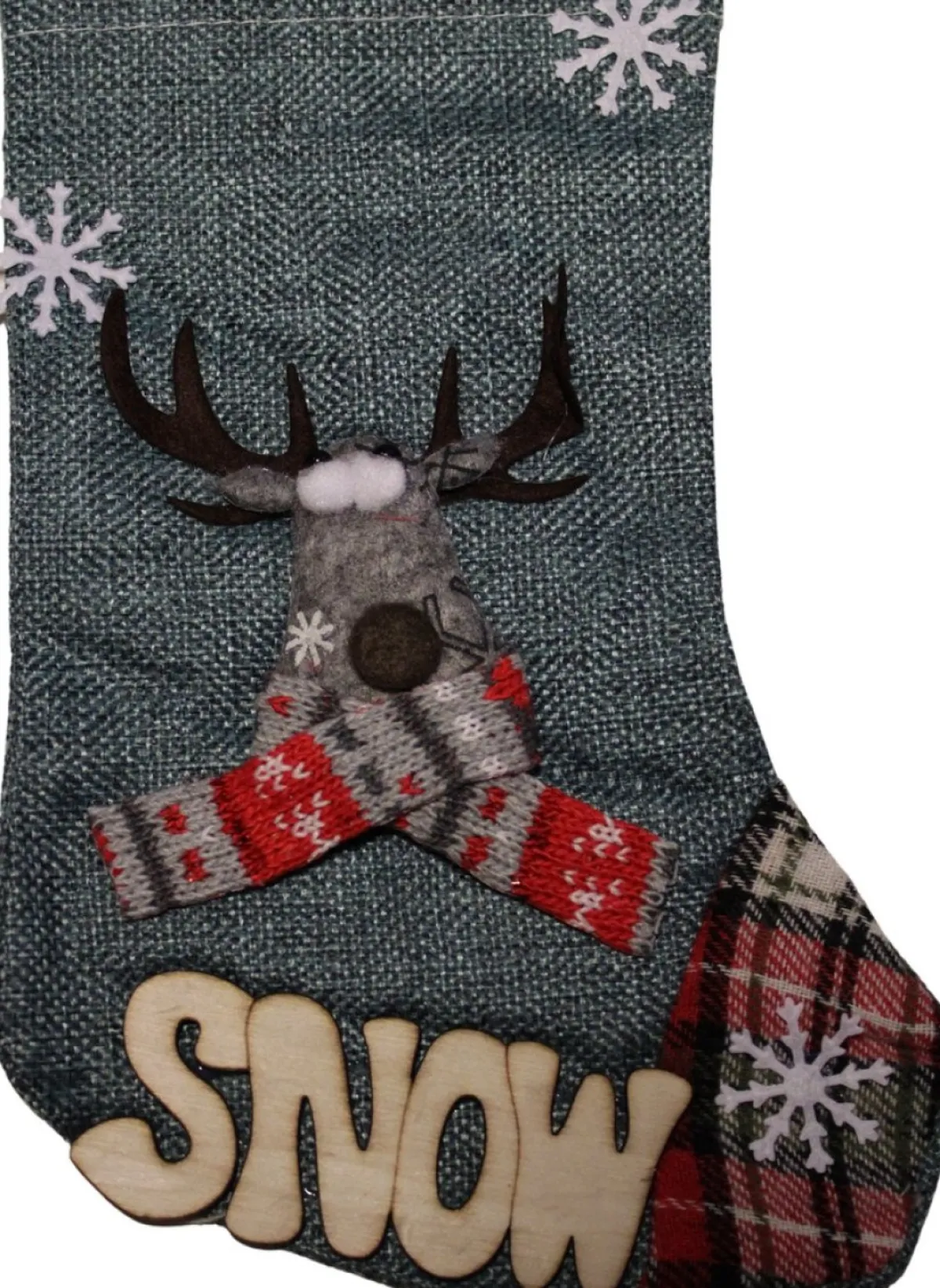 Merkloos Kerstsokken>Kerstsokken - Set Van 4 - Kerst Decoratie - Rood - Blauw - Groen - Wit