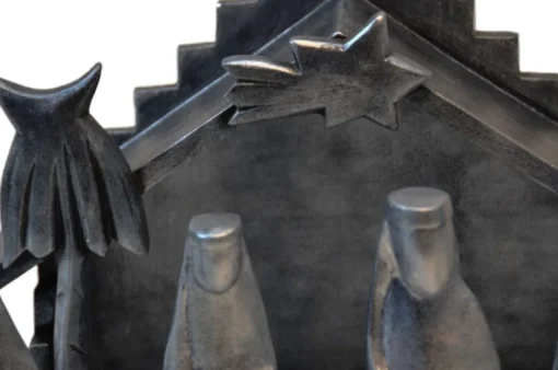 Floz Kerststallen>Kerststal - Silver Black - Hout - Fairtrade Uit Indonesie