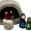 Fairtrade uit Nepal Kerststallen>Kerststal - Vilt - Nepal - 22X17X14Cm - Fairtrade