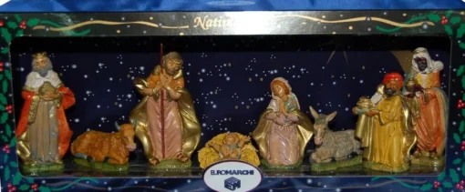 Merkloos Kerststallen>Kerststal Beeldjes - 8X Stuks - Jezus/Maria/Jozef - Kunststof - Van 8 Tot 11 Cm - Religieuze Beeldjes