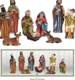 Nampook Kerststallen></noscript>Kerststal Figuren - Kerstgroep - Kerstbeeldjes Voor Kerststal - H=10Cm - Set Van 9 Stuks