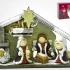 Bouwman Kerststallen>Kerststal Hout Kinderen - 22.5 X 16Cm