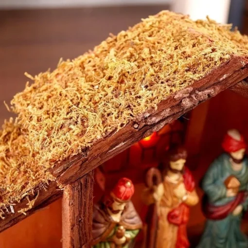 Generic Kerststallen>Kerststal Met Verlichting - 39 X 15 X 22,5 Cm - Op Batterijen