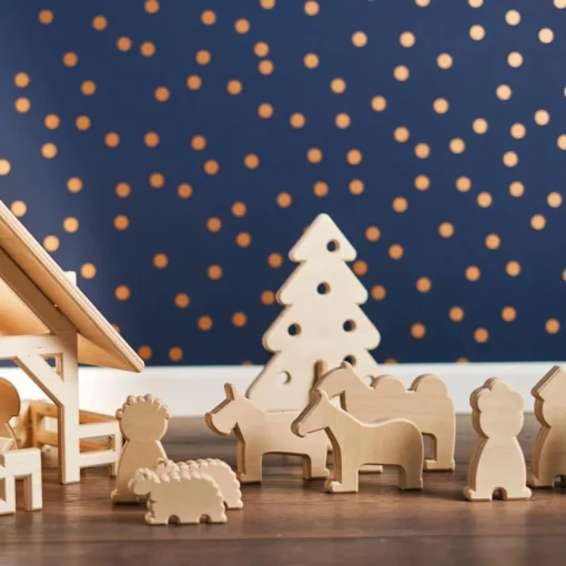 Lovelties Kerststallen>Kerststal Voor Kinderen. Inclusief 12 Figuren. Deze Kerststallen Worden Gemaakt In Nederland. Na De Kerst Plat Op Te Bergen.