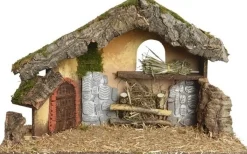 Merkloos Kerststallen>Kerststal Zonder Figuren 50 Cm - Lege Kerststallen - Kerstdecoratie / Kerstversiering