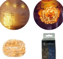 springos Kerstverlichting | 9.9 M | Waterdicht | Op Batterij | Led-Verlichting | Warm Wit Cheap