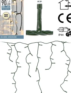 Merkloos Kerstverlichting - Ijspegel - Lichtgordijn - 3 Meter - Ijspegel - 90 Led's Voor Binnen & Buiten Cheap