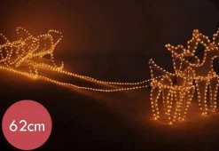 Ways Kerstverlichting - Kerst Bundel - 3D Rendier Met Slee 2 Meter & Kerst Ster 144 Led's New