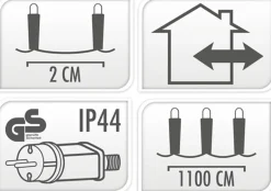 Merkloos Kerstverlichting - Lichtsnoer - 560 Led's - Lengte: 11 Meter - Warm Wit Outlet