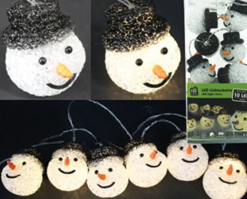 * Kerstverlichting - Lichtsnoer - Kerst - Led - Sneeuwpop - Lichtketting - Kerstdecoratie - Xl Cheap