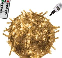 Trend24 Kerstverlichting - Sfeerverlichting - Kerstverlichting Buiten - Kerstverlichting Binnen - Kerstversiering - Feestverlichting - Lichtsnoer - Lichtsnoer Buiten - Voor Binnen En Buiten - Met Afstandsbediening - 20 M - Warm Wit Shop