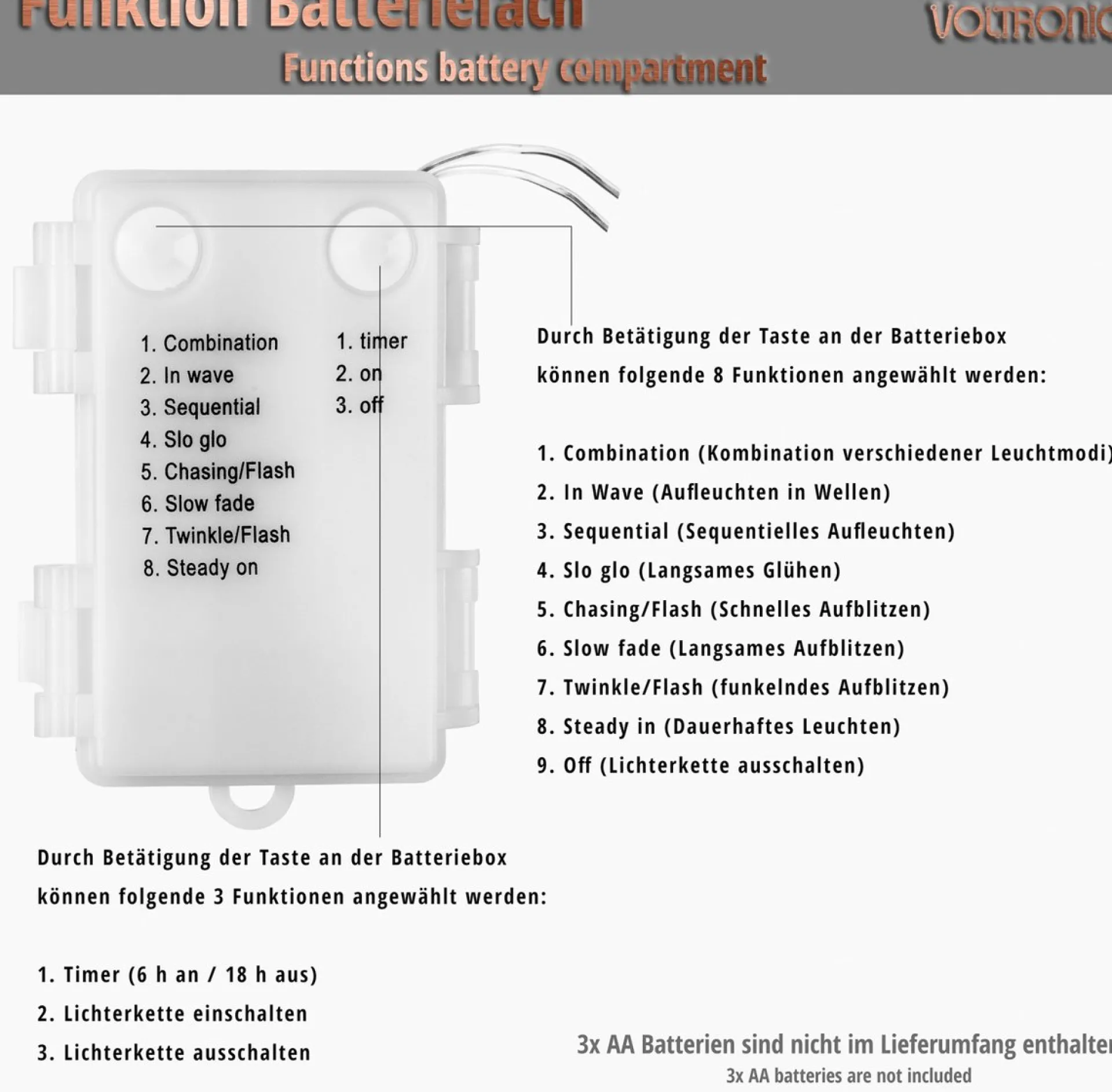 Trend24 Kerstverlichting - Sfeerverlichting - Kerstverlichting Buiten - Kerstverlichting Binnen - Kerstversiering - Feestverlichting - Lichtsnoer - Lichtsnoer Buiten - Voor Binnen En Buiten - Op Batterij - 20 M - Warm Koud Best