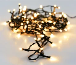 Bellatio Decorations Kerstverlichting 24 Warm Witte Lampjes Op Batterij 2 Meter Met Timer - Kerstlampjes/Kerstlichtjes Op Batterijen Fashion