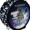 discountershop Kerstverlichting Buiten 25 Meter 1250 Led - Wit - Lichtsnoer Nano Koperdraad - Ip44 Stekker Met Timerfunctie - Kerstboomverlichting - Geschikt Voor Binnen En Buiten - Kerstverlichting Led Hot