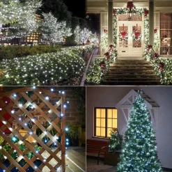 discountershop Kerstverlichting Buiten 25 Meter 1250 Led - Wit - Lichtsnoer Nano Koperdraad - Ip44 Stekker Met Timerfunctie - Kerstboomverlichting - Geschikt Voor Binnen En Buiten - Kerstverlichting Led Hot