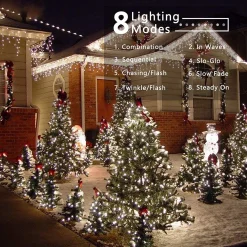 discountershop Kerstverlichting Buiten 25 Meter 1250 Led - Wit - Lichtsnoer Nano Koperdraad - Ip44 Stekker Met Timerfunctie - Kerstboomverlichting - Geschikt Voor Binnen En Buiten - Kerstverlichting Led Hot