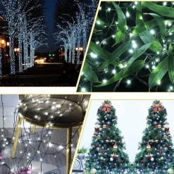 discountershop Kerstverlichting Buiten 25 Meter 1250 Led - Wit - Lichtsnoer Nano Koperdraad - Ip44 Stekker Met Timerfunctie - Kerstboomverlichting - Geschikt Voor Binnen En Buiten - Kerstverlichting Led Hot