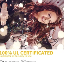 discountershop Kerstverlichting Buiten 25 Meter 1250 Led - Wit - Lichtsnoer Nano Koperdraad - Ip44 Stekker Met Timerfunctie - Kerstboomverlichting - Geschikt Voor Binnen En Buiten - Kerstverlichting Led Hot