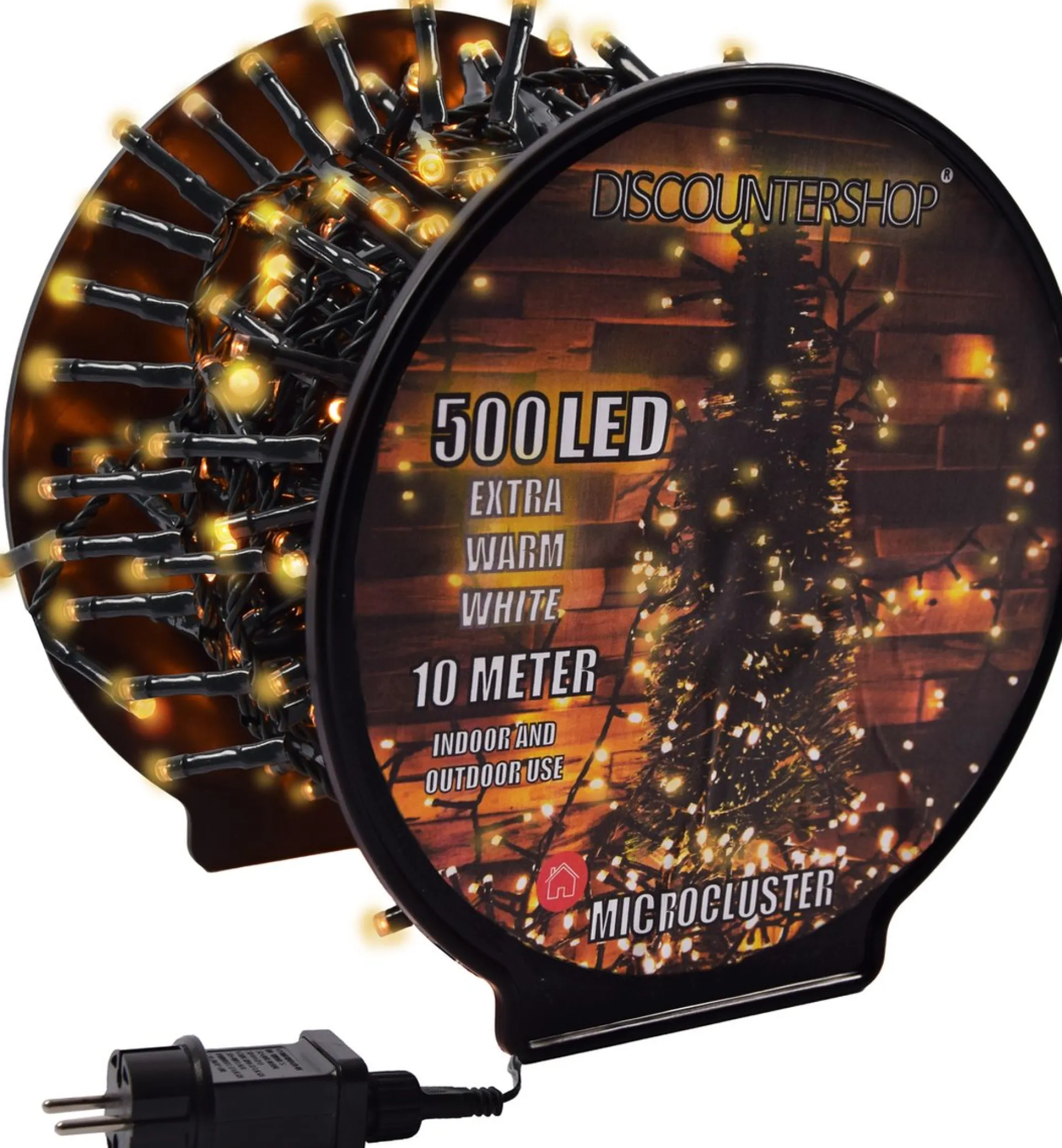 discountershop Kerstverlichting Buiten - 10 Meter 500 Led - Extra Warm Wit - Lichtsnoer Nano Koperdraad - Ip44 Stekker Met Timerfunctie - Kerstboomverlichting - Geschikt Voor Binnen En Buiten - Kerstverlichting Led Clearance