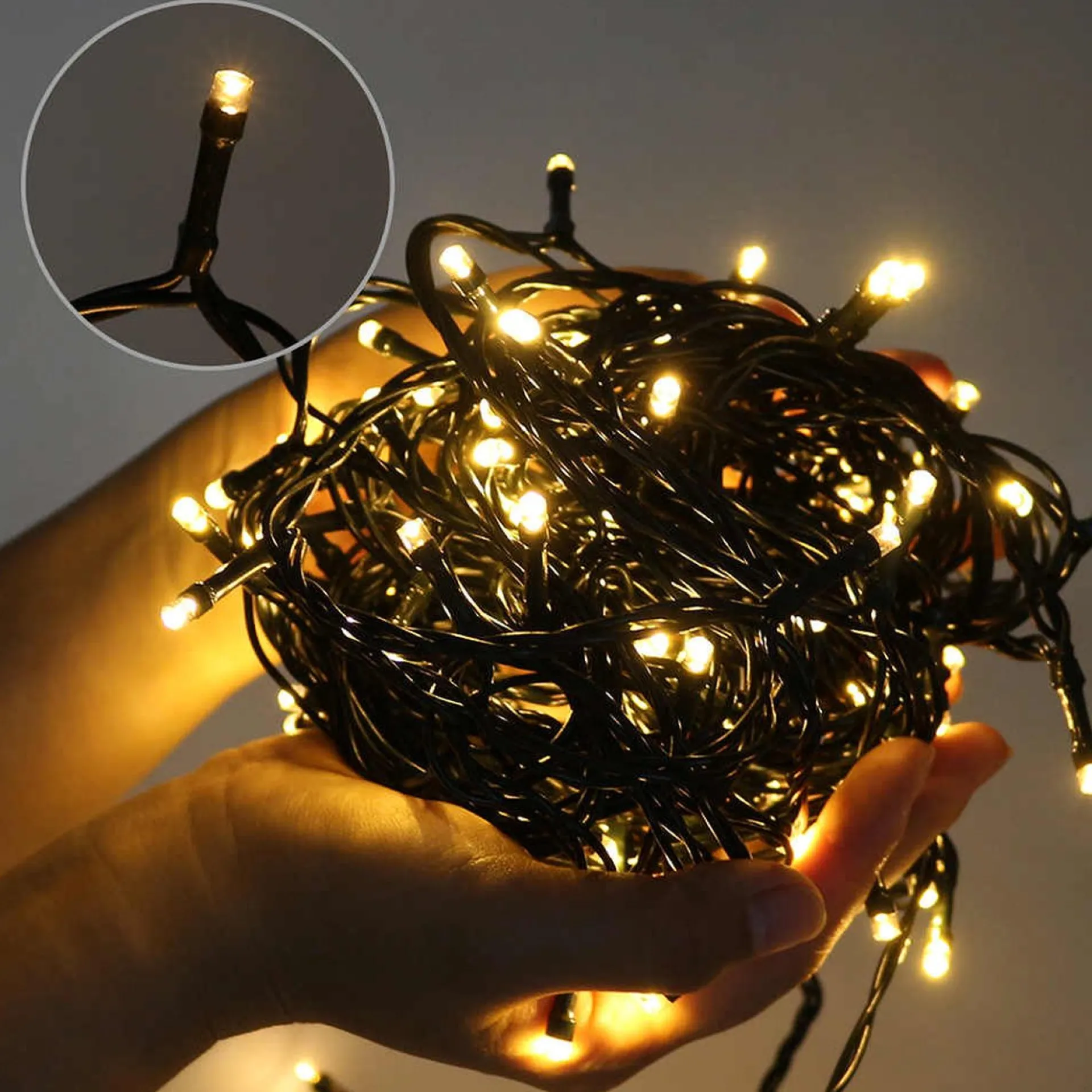 discountershop Kerstverlichting Buiten - 10 Meter 500 Led - Extra Warm Wit - Lichtsnoer Nano Koperdraad - Ip44 Stekker Met Timerfunctie - Kerstboomverlichting - Geschikt Voor Binnen En Buiten - Kerstverlichting Led Clearance