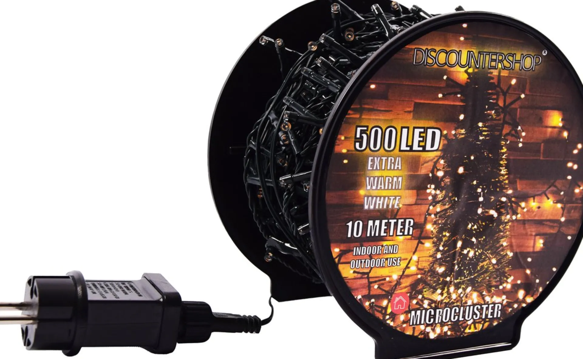 discountershop Kerstverlichting Buiten - 10 Meter 500 Led - Extra Warm Wit - Lichtsnoer Nano Koperdraad - Ip44 Stekker Met Timerfunctie - Kerstboomverlichting - Geschikt Voor Binnen En Buiten - Kerstverlichting Led Clearance