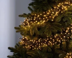 discountershop Kerstverlichting Buiten - 10 Meter 500 Led - Extra Warm Wit - Lichtsnoer Nano Koperdraad - Ip44 Stekker Met Timerfunctie - Kerstboomverlichting - Geschikt Voor Binnen En Buiten - Kerstverlichting Led Clearance