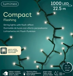 Merkloos Kerstverlichting Compact Flash Warm Wit Buiten 2000 Lampjes - Knipper Verlichting Best
