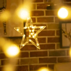 Merkloos Kerstverlichting Sterrengordijn - 2,5 M - Warmwit - Voor Binnen Clearance