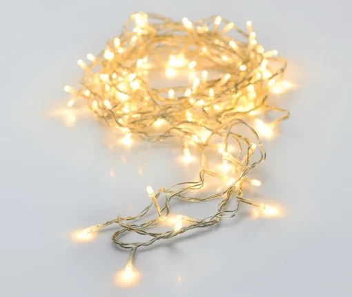 Merkloos Kerstverlichting Transparant Snoer Met 80 Warm Witte Lampjes - 6 Meter - Kerstlampjes/Kerstlichtjes - Binnen/Buiten Flash Sale