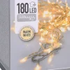 Merkloos Kerstverlichting Transparant Snoer Met 180 Warm Witte Lampjes - 13,5 Meter - Kerstlampjes/Kerstlichtjes - Binnen/Buiten Clearance