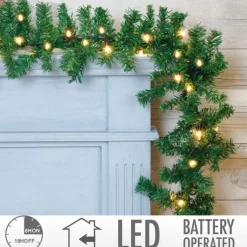 Merkloos Guirlandes>Kerstversiering - Guirlande Met Verlichting