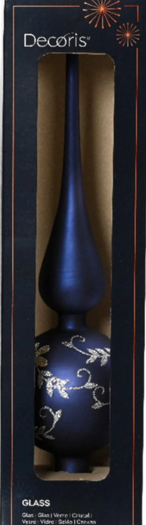 Bellatio Decorations Kerstboomversieringen>Kerstversiering Set - 38-Dlg - Donkerblauw - Kunststof Kerstballen En Glazen Piek
