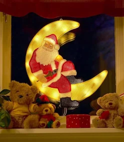 Konst Smide Led Raamdecoratie Kerstman Verlichte Kerstfiguren - 40 Cm - Maan - 20 Leds Best Sale