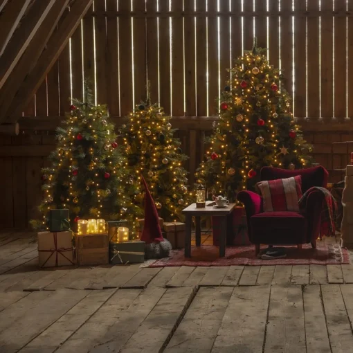 Konst Smide Kerstbeelden>Konstsmide Lantaarn Met Kerstscene Sneeuw En Led