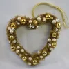 * Kerstkransen>Krans, Kerstkrans, Hart, Wit-Goud, 100% Natuurproduct, 25 X