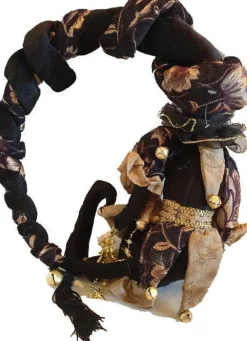 Merkloos Kerstkransen></noscript>Krans Stof Venetiaanse Kerstkrans Harlekijn