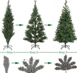 Casaria Kunst Kerstboom, 240 Cm, Standaard Flash Sale