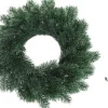 Merkloos Kerstkransen>Kunst Kerstkrans Blauwgroen 35 Cm Met Ijzeren Hanger - Kerst Decoratie Kransen Van Dennentakken