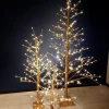 vanNatuurlijk.nl Kunstboom | Kerst | Koperkleur | Glitter | Met Verlichting | H90Cm Best Sale