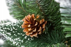 Viking Choice Kunstkerstboom 160 Cm - Met Houten Stam - Sneeuw En Dennenappels Store