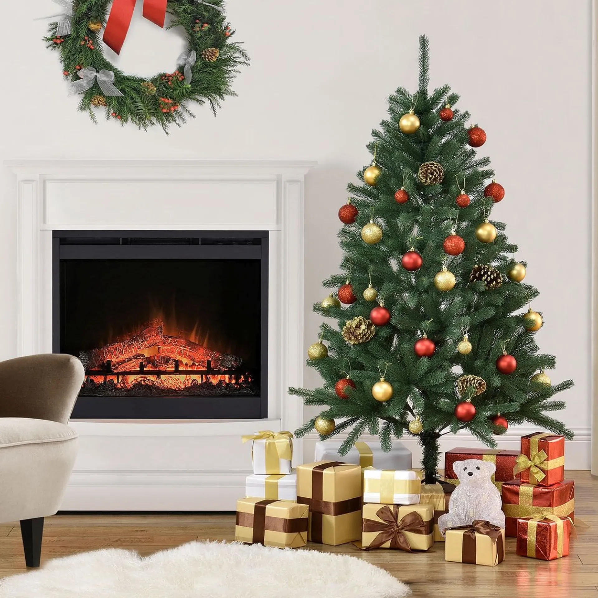 Juskys Kunstkerstboom / Kerstboom Talvi - 140 X 75 Cm - Incl. Voet Discount