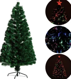ChristmasGoodz Kunstkerstboom Met Glasvezel Verlichting En Decoratie - Kerstboom - Kerst - Led - 120 Cm Hot