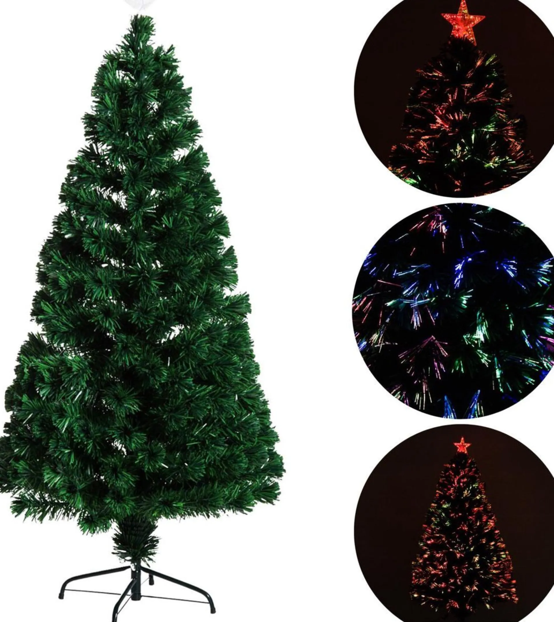 ChristmasGoodz Kunstkerstboom Met Glasvezel Verlichting En Decoratie - Kerstboom - Kerst - Led - 120 Cm Hot