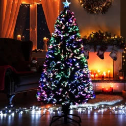 ChristmasGoodz Kunstkerstboom Met Glasvezel Verlichting En Decoratie - Kerstboom - Kerst - Led - 120 Cm Hot