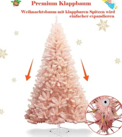 Costway Kunstkerstboom Metalen Standaard - Pvc Naalden - Kerstmis - Kerstboom - 180 Cm Discount