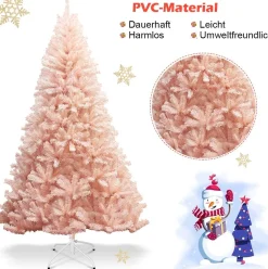 Costway Kunstkerstboom Metalen Standaard - Pvc Naalden - Kerstmis - Kerstboom - 180 Cm Discount