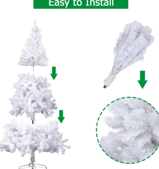 Merkloos Kunstkerstboom Premium Pvc Kerstboom – Hoogte 180 Cm Volle Kerstboom Eenvoudige Opbouw Clearance